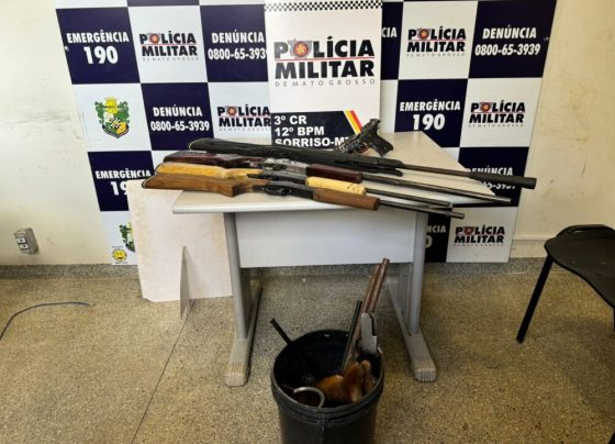 Armeiros fogem da polícia após ser flagrados disparando em região de mata em Sorriso