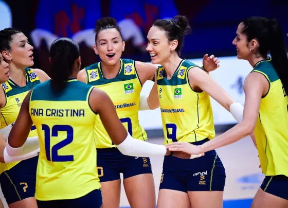 Brasil derrota Holanda por 3 a 1 - sexta vitória seguida da seleção feminina na Liga das Nações de Vôlei, em 30/06/2024 Por: Divulgação/World Volleyball