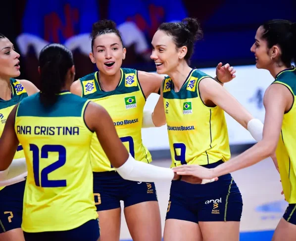 Brasil derrota Holanda por 3 a 1 - sexta vitória seguida da seleção feminina na Liga das Nações de Vôlei, em 30/06/2024 Por: Divulgação/World Volleyball