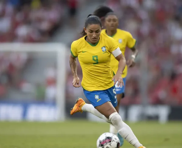 debinha, seleção feminina, brasil Por: Lucas Figueiredo/CBF/Direitos Reservados