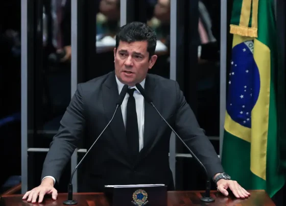 Brasília (DF) 22/03/2023Senador, Sergio Moro, durante discurso na tribuna do senado onde falou sobre atentado contra ele e sua família. Por: Lula Marques/ Agência Brasil