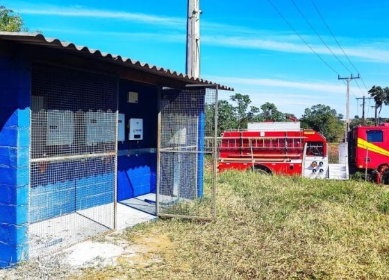 Incendio em usina de energia fotovoltaica e contido pelos bombeiros de Mato Grosso