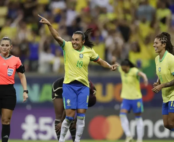 seleção brasleira feminina de futebol faz 4 a 0 na Jamaica, na Arena Pernambuco, no primeiro de dois amistosos, em 01/06/2024 Por: Lívia Villas Boas/CBF/Direitos Reservados