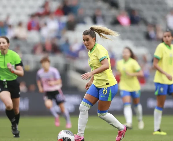 Tamires, seleção brasileira feminina, SheBelileves Cup 2024 Por: Lívia Villas Boas/CBF/Direitos Reservados