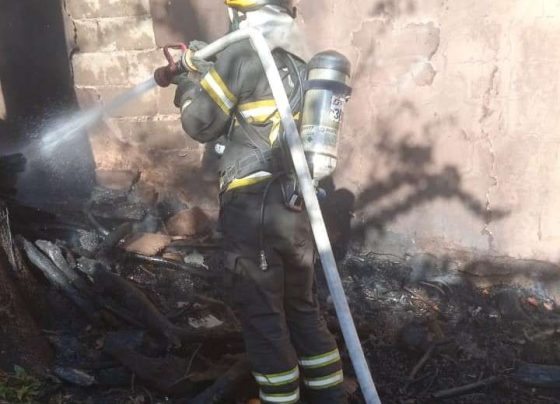 Incêndio em área de vegetação é combatido pelo Corpo de Bombeiros Militar