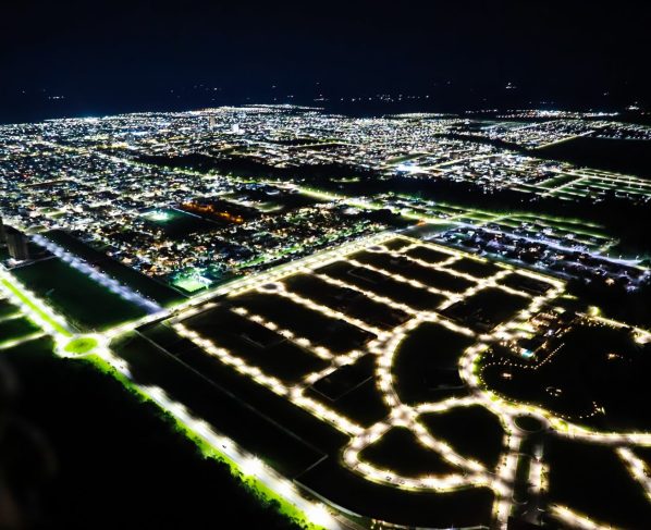 Cidade de Sorriso com luminárias do MT Iluminado