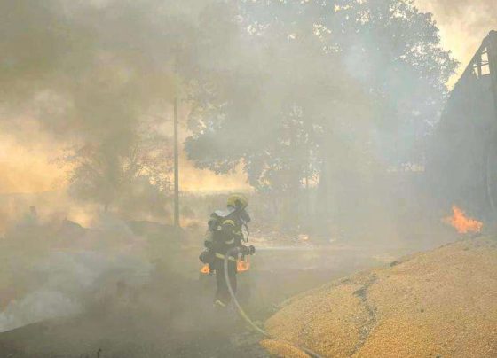 Incêndio em caminhão com milho gera susto em rodovia de Mato Grosso