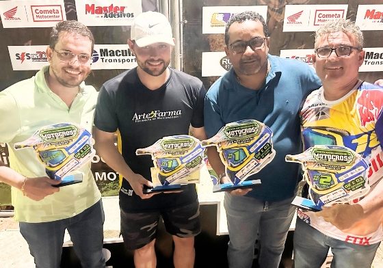 Evento reúne pilotos renomados e destaca Cleiton Borges com vitórias nas categorias MX1 e MX2. Foto/Assessoria