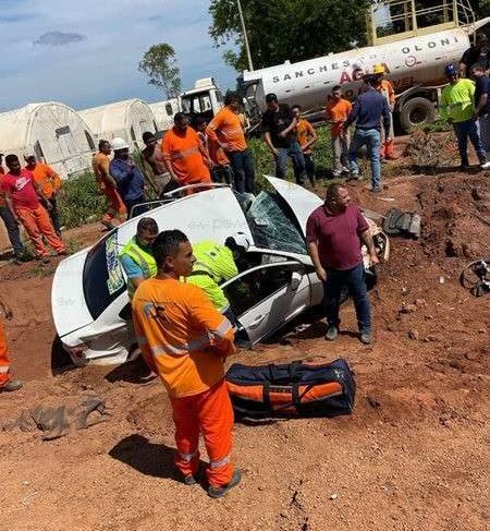 Condutora teria cochilado ao volante antes da colisão; vítima foi socorrida e encaminhada ao hospital em Nova Mutum