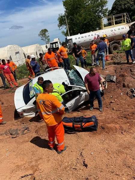 Condutora teria cochilado ao volante antes da colisão; vítima foi socorrida e encaminhada ao hospital em Nova Mutum