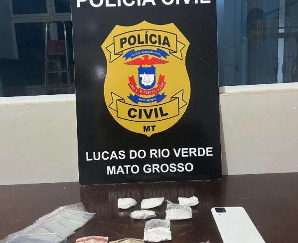 Jovem é preso por tráfico de drogas em Lucas do Rio Verde