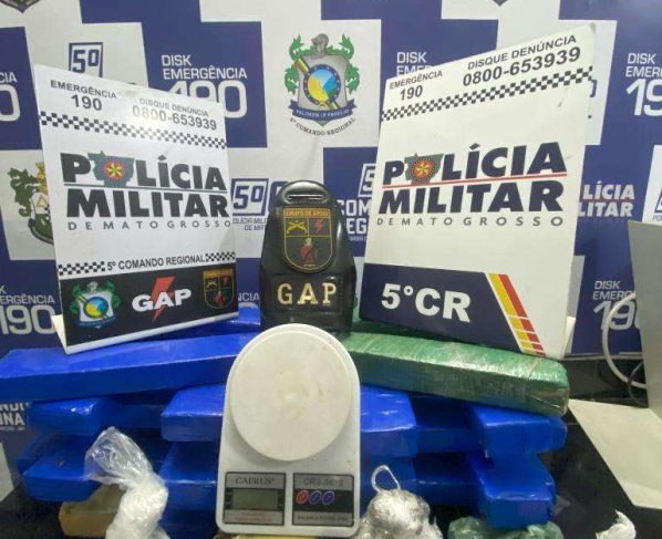 Polícia Militar de Mato Grosso fecha depósito de drogas e apreende 20 quilos de maconha