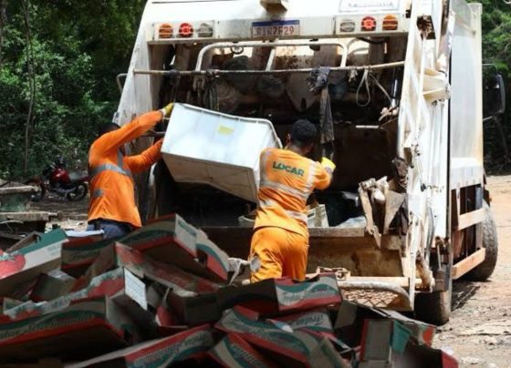 lixo depois da folia carnaval cuiaba