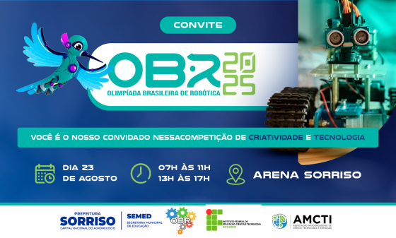Sorriso sedia pela primeira vez etapa regional da Olimpiada Brasileira de Robotica