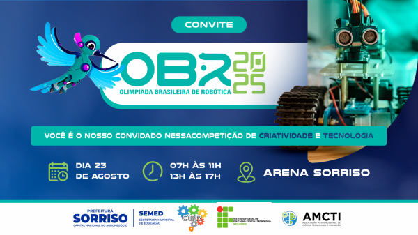 Sorriso sedia pela primeira vez etapa regional da Olimpiada Brasileira de Robotica