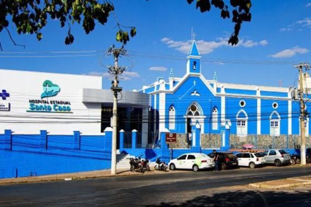 Hospital Estadual Santa Casa, em Cuiabá (Foto: Reprodução)