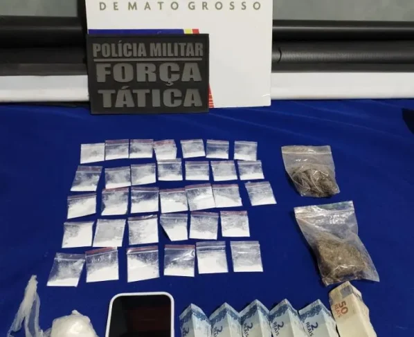 Força Tática apreende drogas e prende casal durante operação em Campo Novo do Parecis