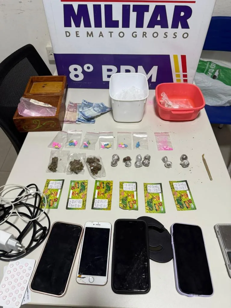 Polícia prende faccionados e apreende drogas e raspadinhas em Alta Floresta