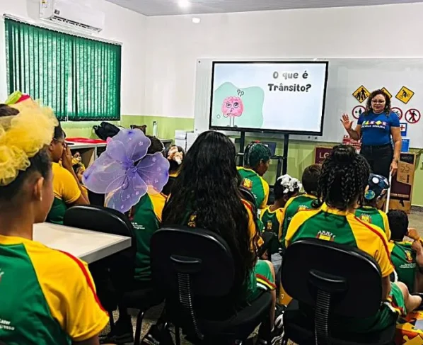 Detran-MT promove educação no trânsito para 800 crianças em Várzea Grande