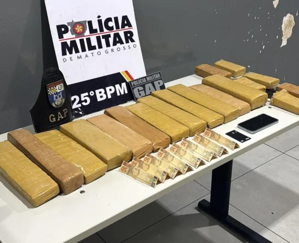 Homem é preso com 18 tabletes de maconha em Várzea Grande