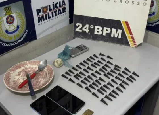 PM apreende 64 porções de cocaína em distribuidora de Cuiabá