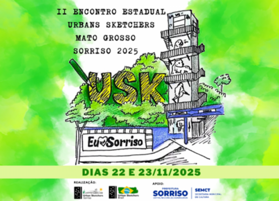 Sorriso recebe II Encontro Estadual Urban Sketchers Mato Grosso 2025