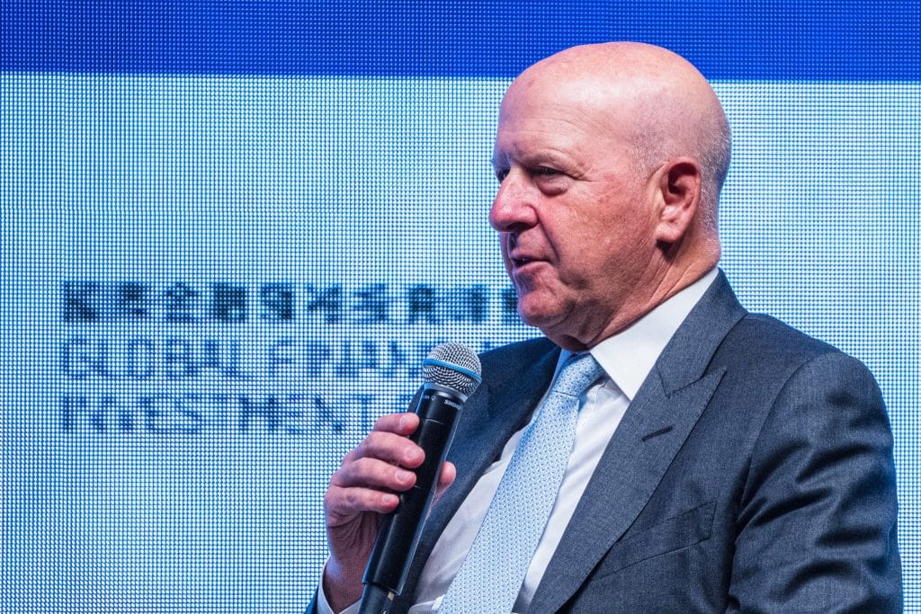 David Solomon, CEO do Goldman Sachs, na Cúpula de Investimentos de Líderes Financeiros Globais, em Hong Kong