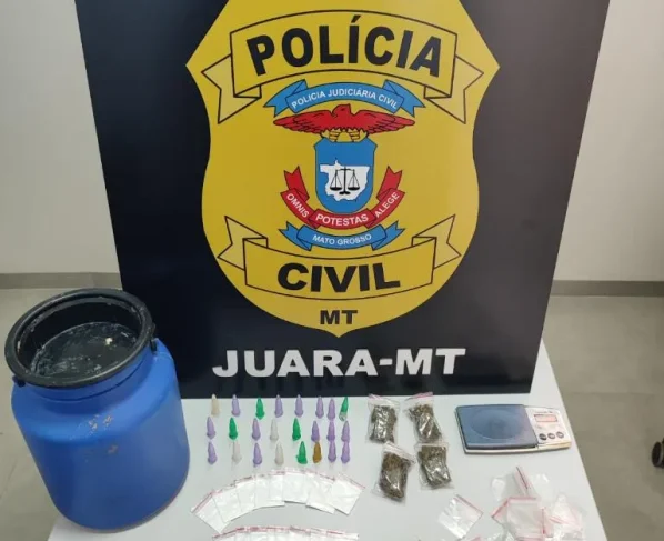 Prisão por tráfico de drogas em Juara durante operação da Polícia Civil