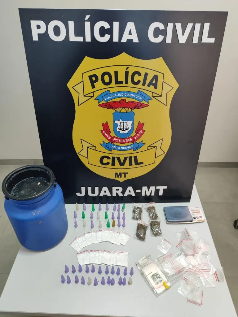 Prisão por tráfico de drogas em Juara durante operação da Polícia Civil
