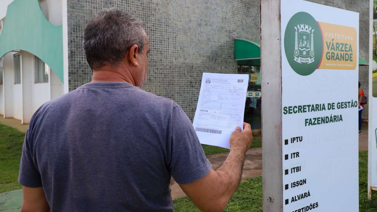 Prefeitura de Várzea Grande prorroga prazo do IPTU até amanhã, 2 de abril 