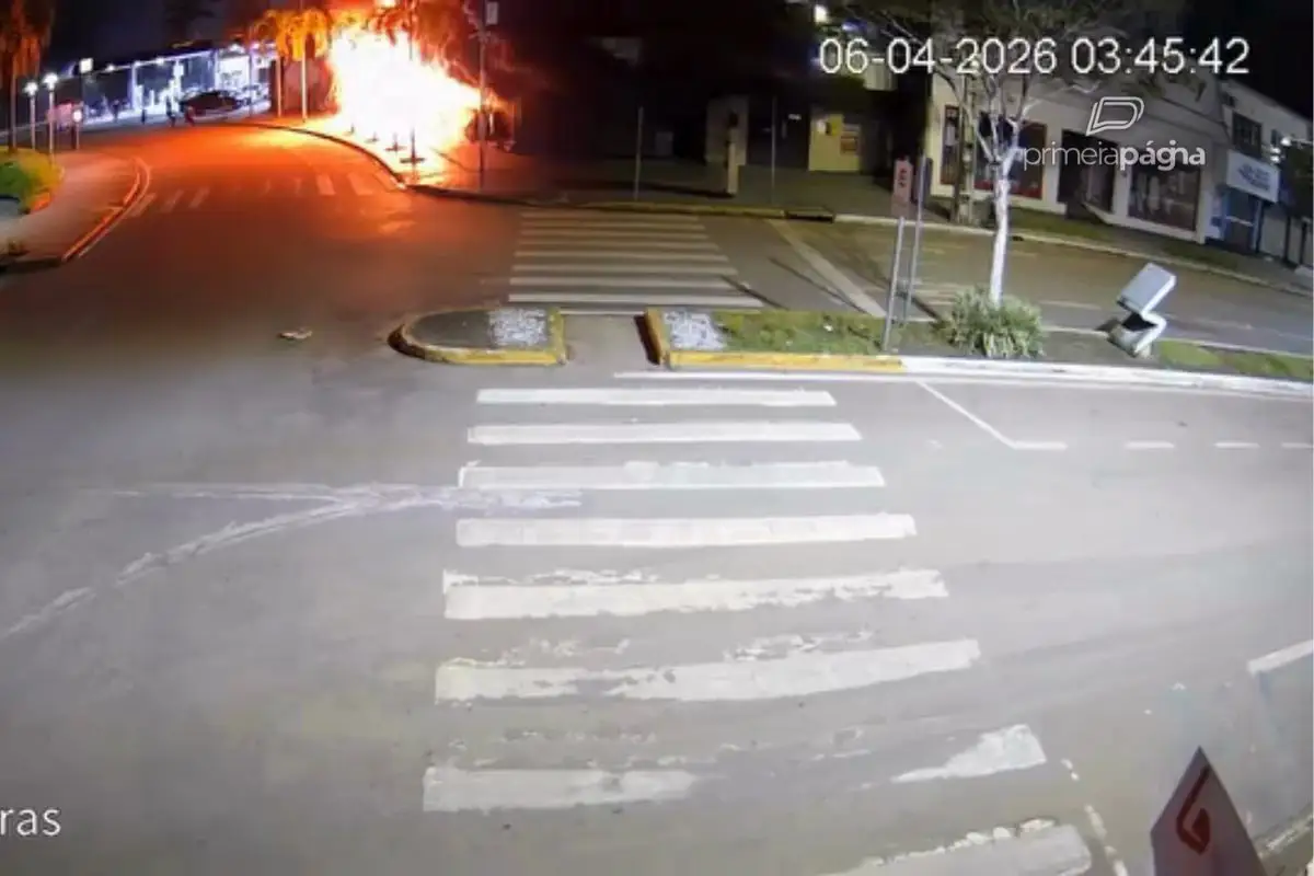 Vídeo mostra início de incêndio que destruiu bar em Sinop