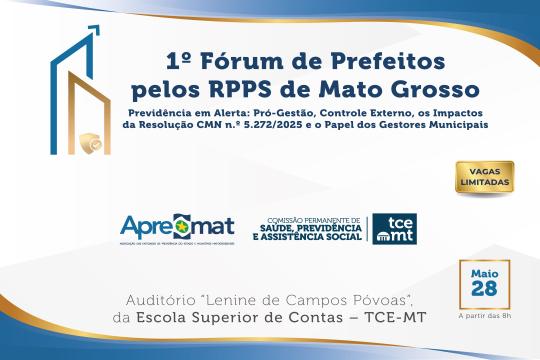TCE-MT reúne especialistas e gestores municipais para debater RPPS no próximo dia 28