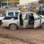 Caminhonete x caminhonete: motorista fica em estado grave após colisão na BR-163